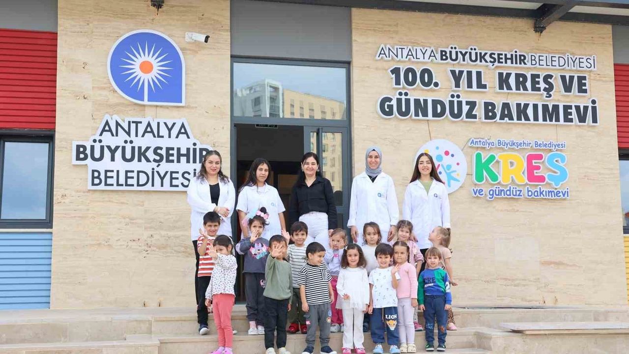 100. Yıl Kreşi Kepez'de Açıldı