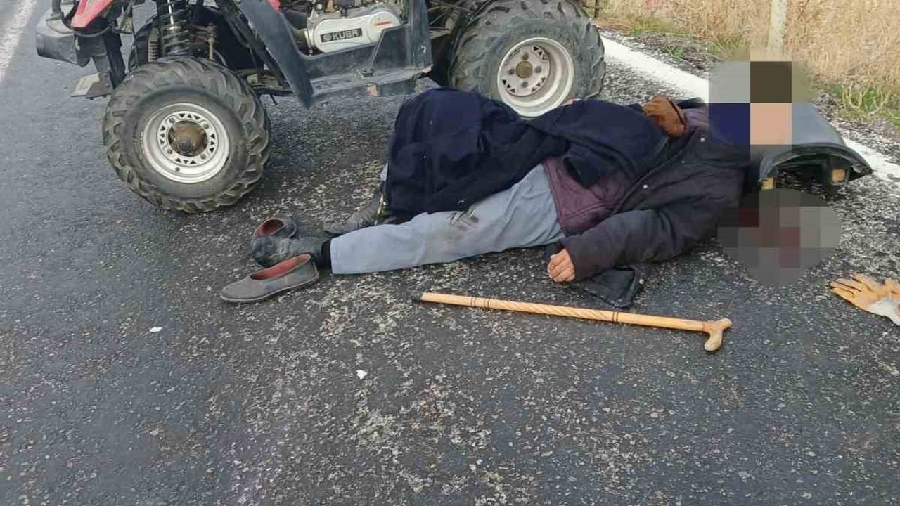 89 Yaşındaki Sürücü ATV ile Takla Attı