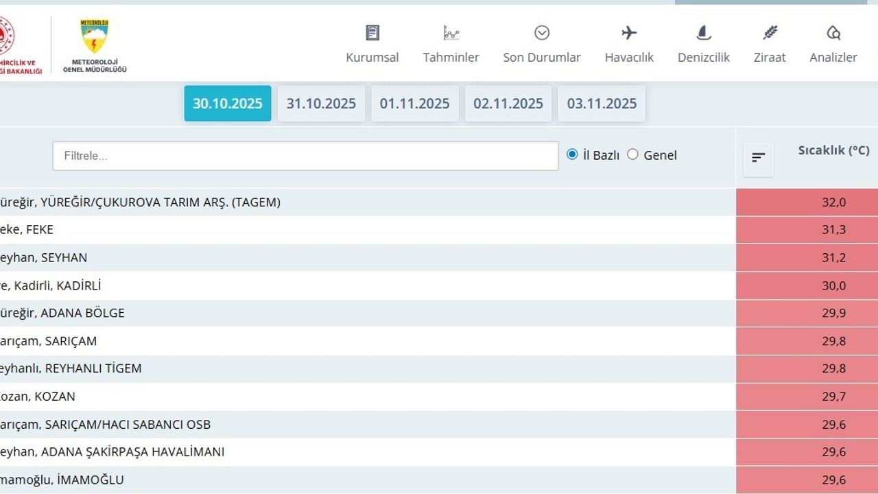 Adana'da Sıcaklık Rekorları: İklim Değişikliği Etkisi