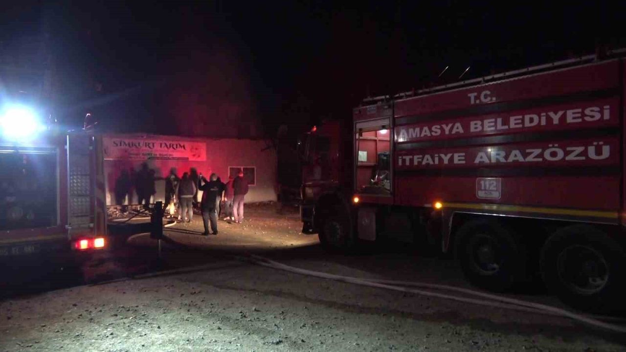 Amasya'daki Soğan Deposunda Büyükyangın