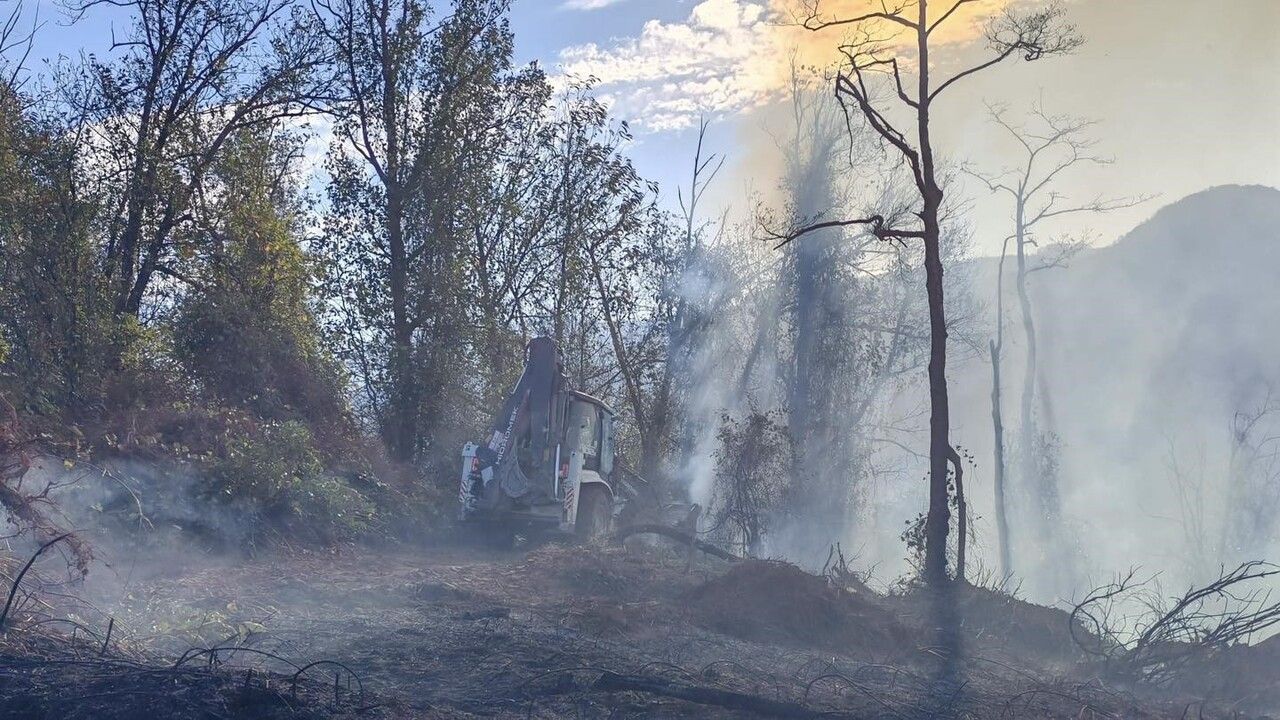 Artvin Hopa'daki Orman Yangınında Mücadele Devam Ediyor