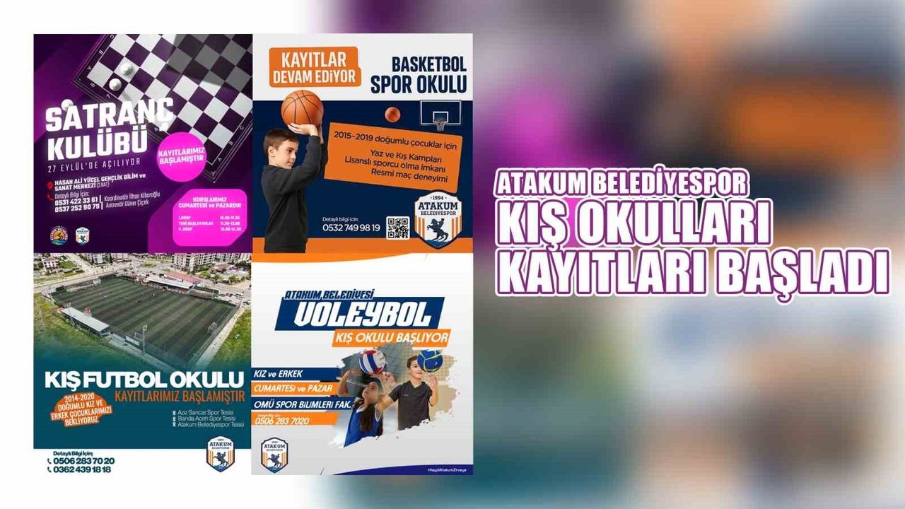 Atakum Belediyespor Kış Sezonu Kayıtları Başladı