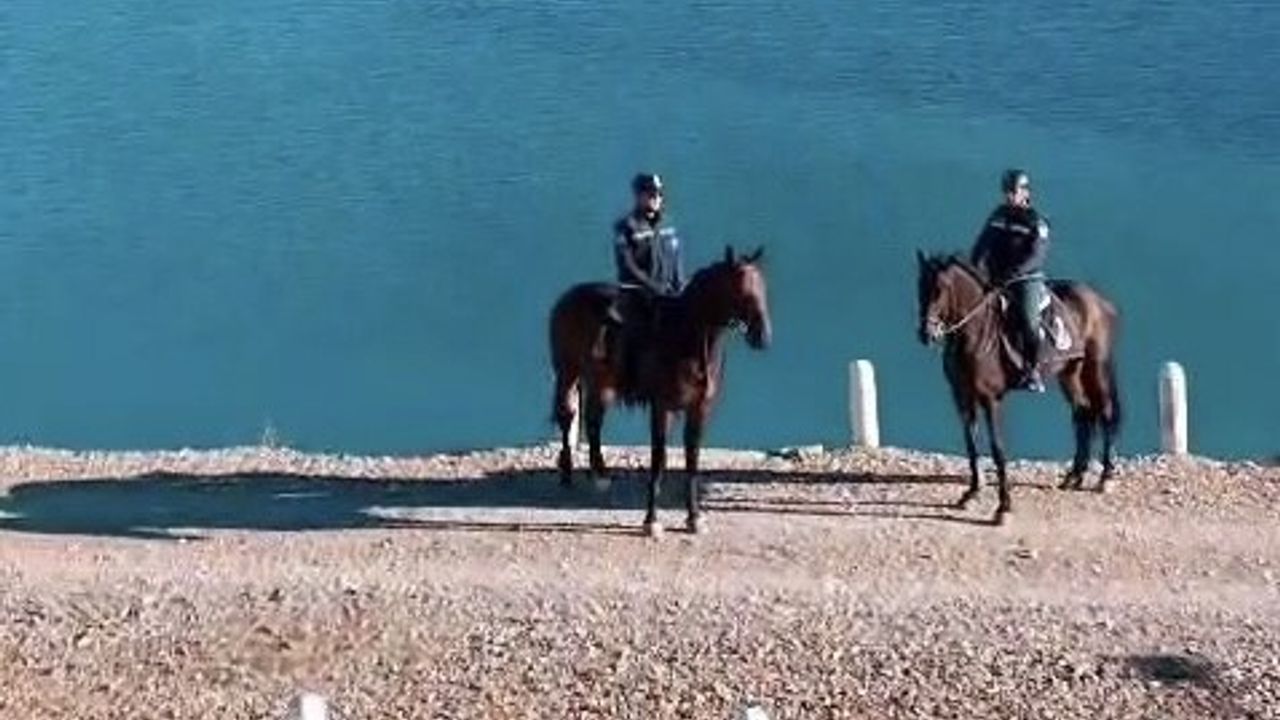 Atlı Jandarma Timleri Zernek Barajı'nda Görevde