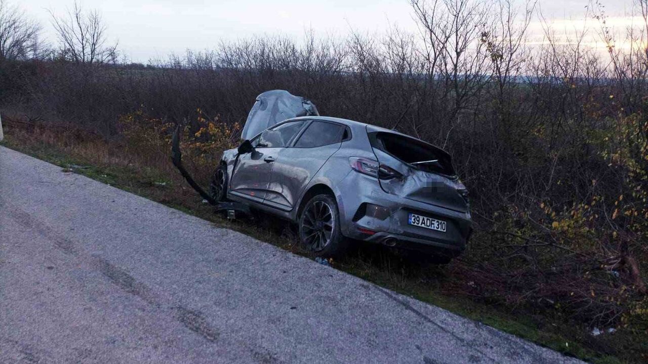 Babaeski'de Trafik Kazası: Beton Mikseri ile Otomobil Çarpıştı