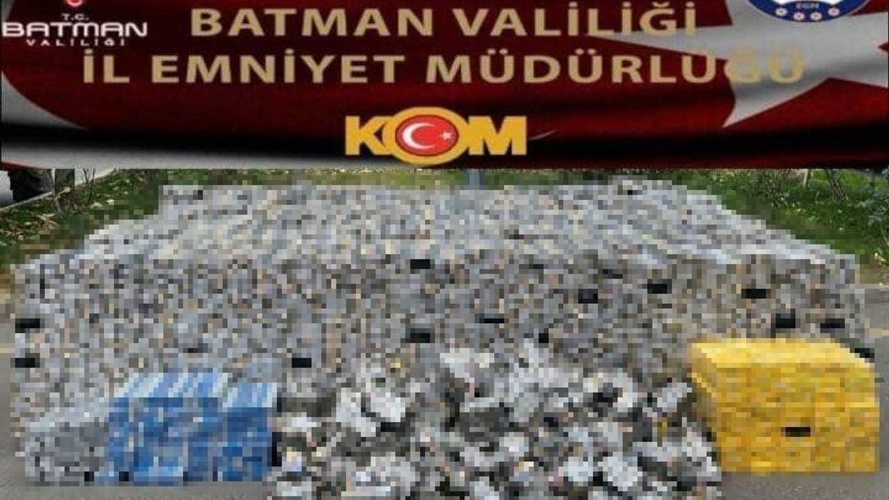 Batman'da Kaçak Sigara Operasyonu: 44 Bin 900 Paket Ele Geçirildi