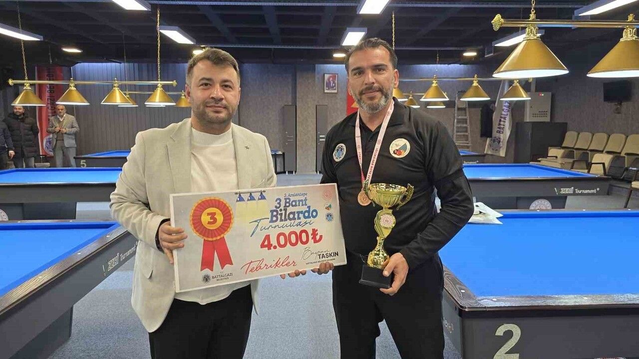 Battalgazi'de 3 Bant Bilardo Turnuvası Başarıyla Tamamlandı