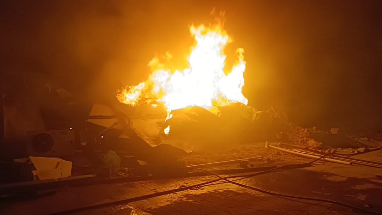 Battalgazi’de Şantiye Yangını Kontrol Altına Alındı