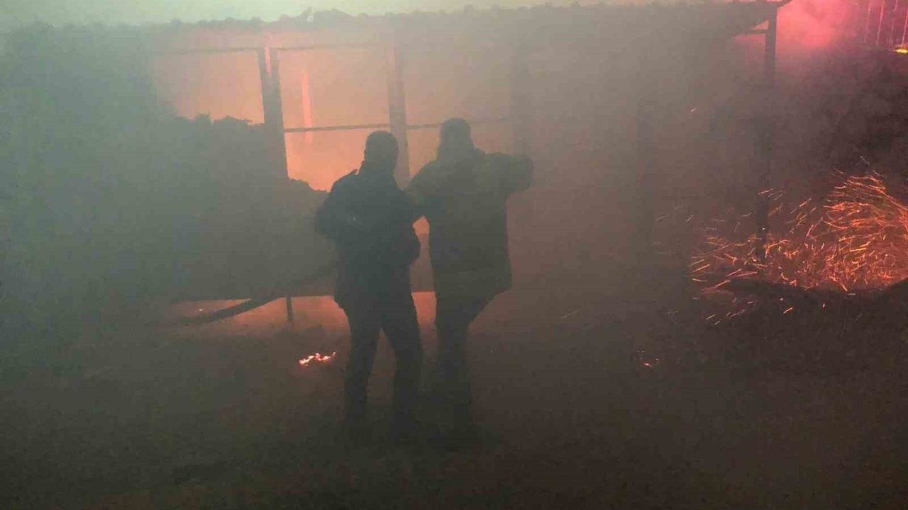 Besni'de Korkutan Konteyner Yangını