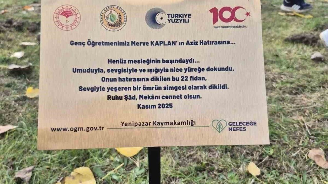 Bilecik'te Merve Kaplan Anısına Fidan Dikimi