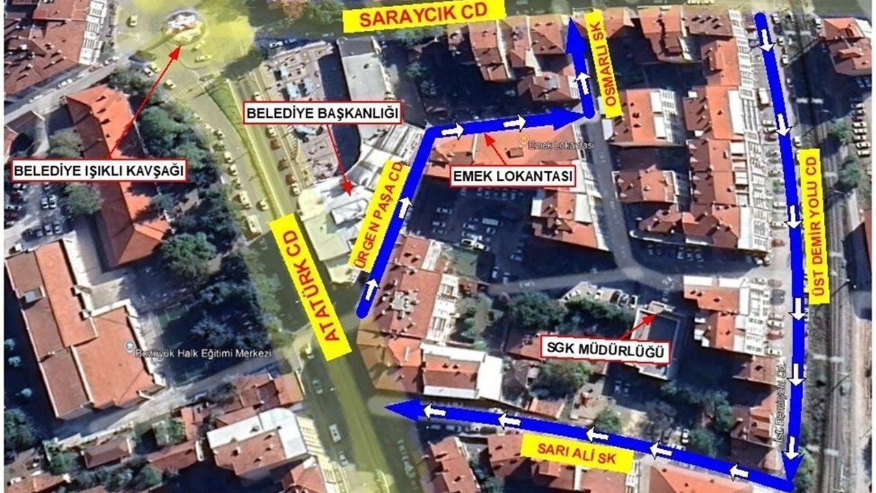 Bilecik'te Trafik Düzenlemesi: Tek Yön Uygulaması