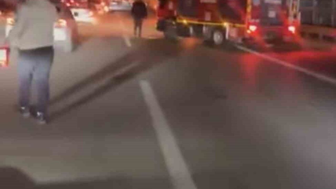 Bursa'da Seyir Halindeki Araç Alev Aldı