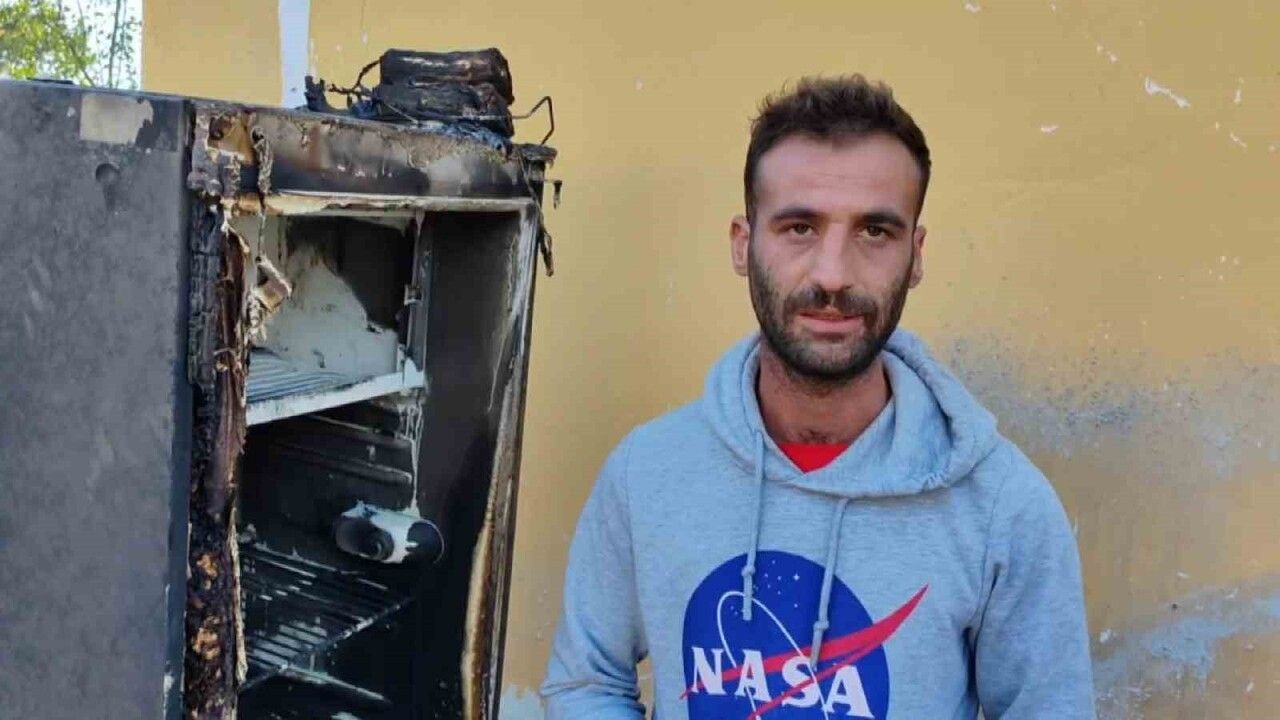 Buzdolabından Yangın Çıktı, Anne ve Oğul Pencereden Atlayarak Kurtuldu!