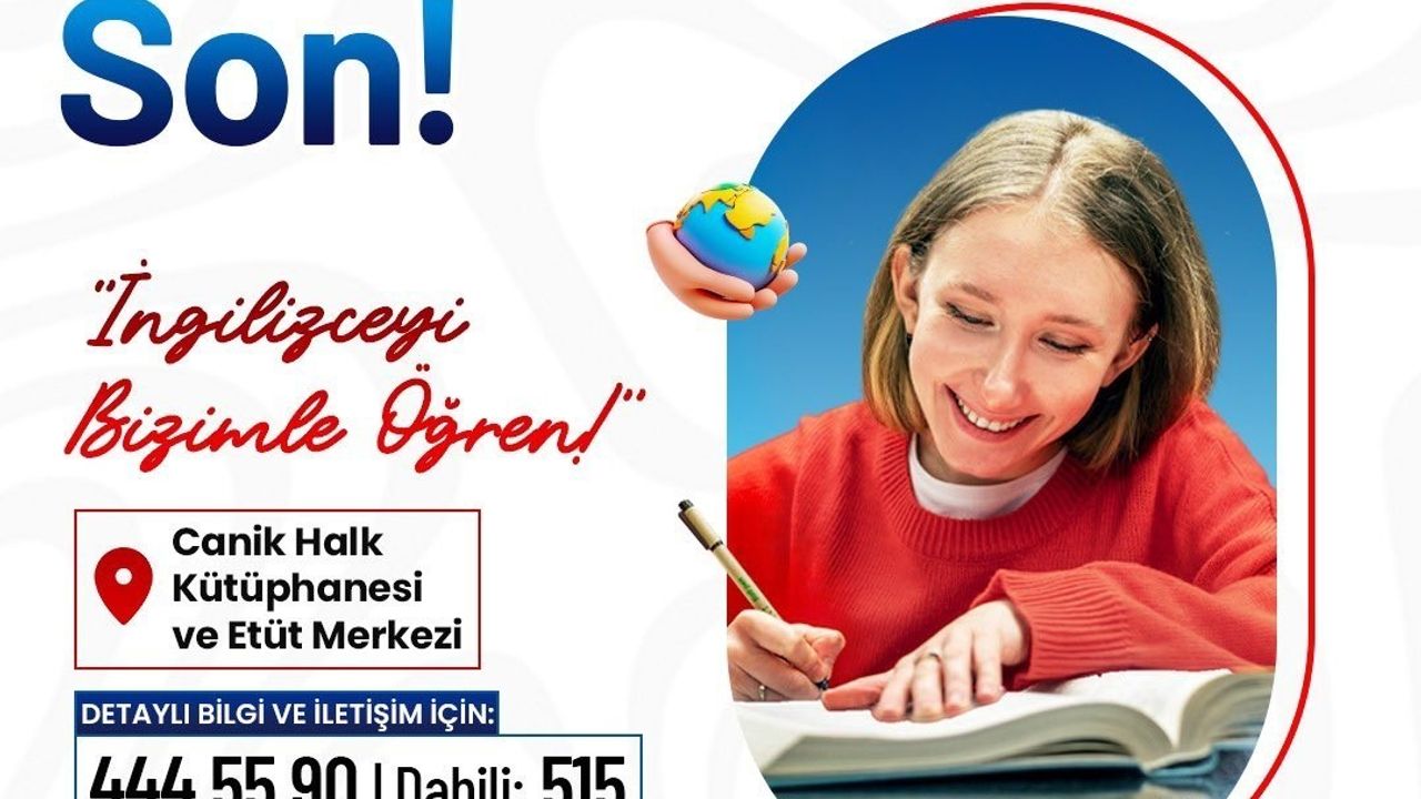 Canik Belediyesi'nden Ücretsiz İngilizce Eğitimi Fırsatı