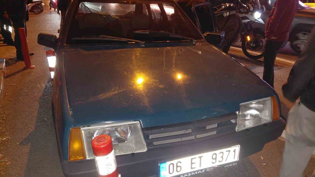 Çankaya'da Otomobilinden İnmiş Kişiye Otobüs Çarptı