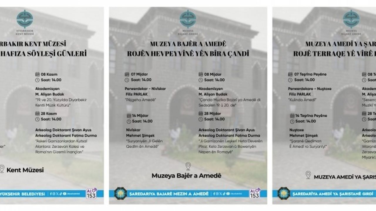 Diyarbakır Kent Müzesinde Kültürel Hafıza Söyleşileri Başlıyor