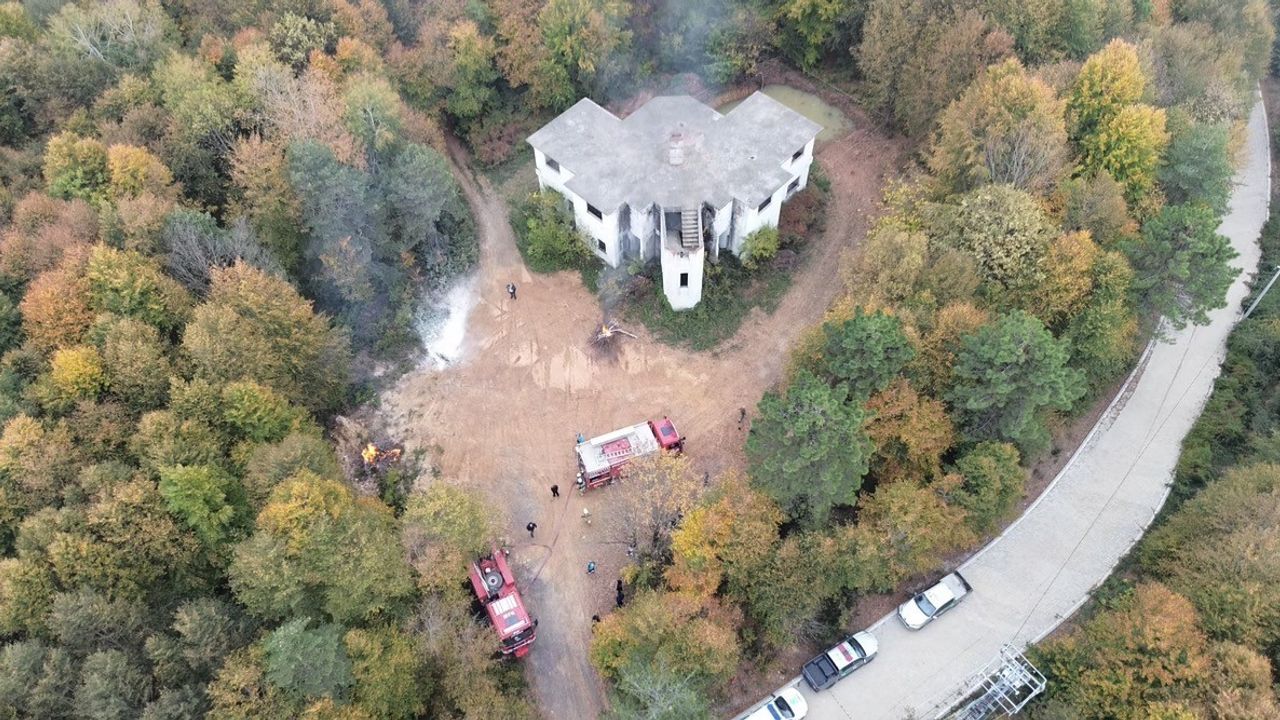 Düzce'de Orman Yangını Tatbikatı Gerçekleştirildi