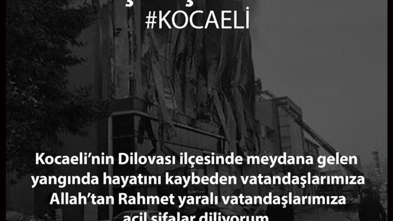 Düzce Valisi Selçuk Aslan'dan Kocaeli Yangınında Yaşamını Yitirenler İçin Taziye Mesajı