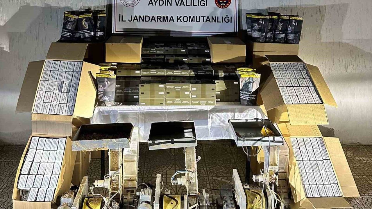 Efeler'de Kaçak Sigara İmalatı Baskını