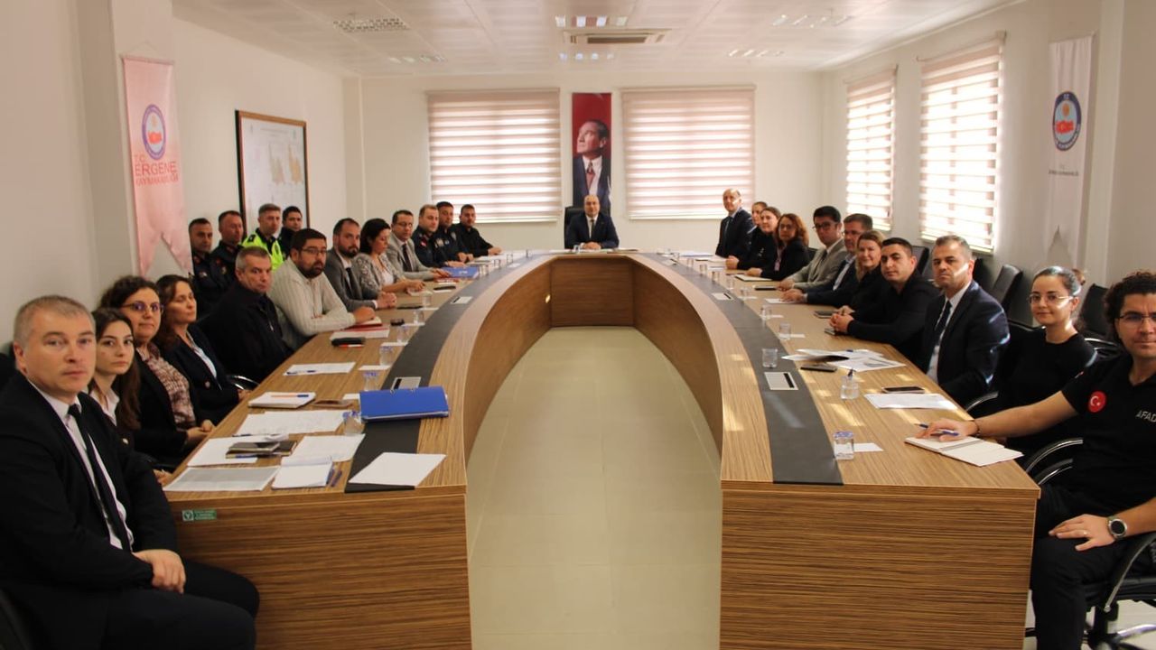 Ergene'de Ulusal Düzey Tatbikatı Hazırlıkları Toplantısı