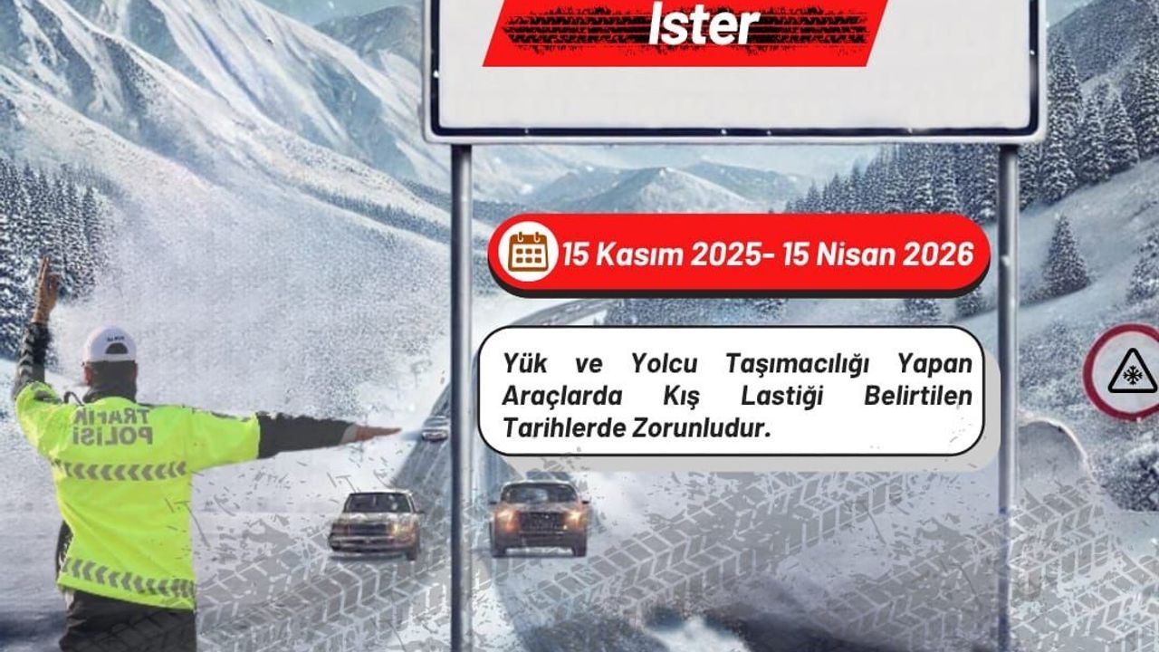 Erzurum’da Kış Lastiği Zorunluluğu Başladı