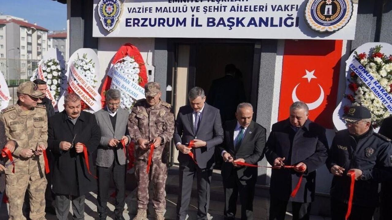 Erzurum'da Şehit Aileleri ve Gazilere Yeni Hizmet Binası Açıldı