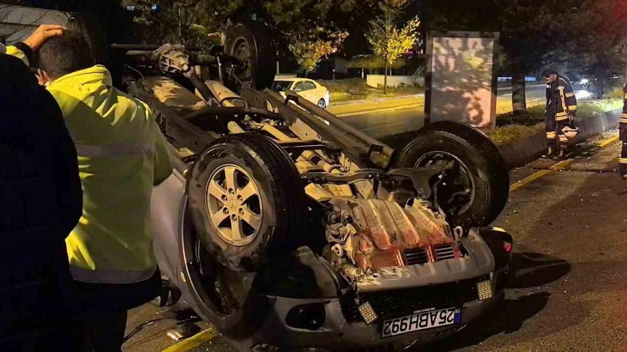 Erzurum'da Takla Atan Kamyonetle İlgili Kaza