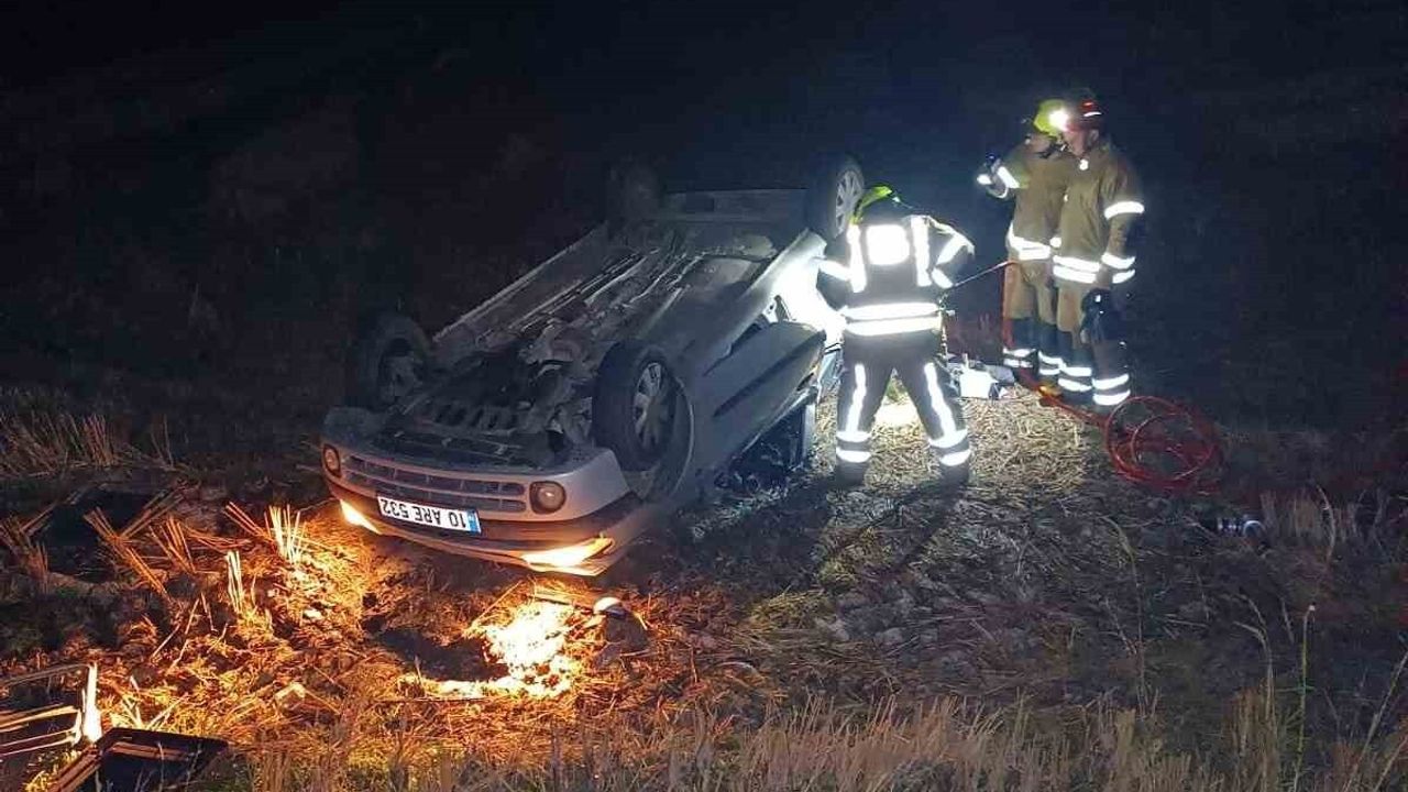 Gönen-Bandırma Karayolunda Tek Taraflı Kaza: 1 Yaralı