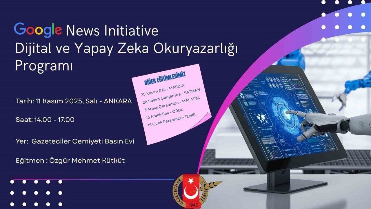 Google, Malatya'da Yapay Zeka Eğitimi Düzenleyecek