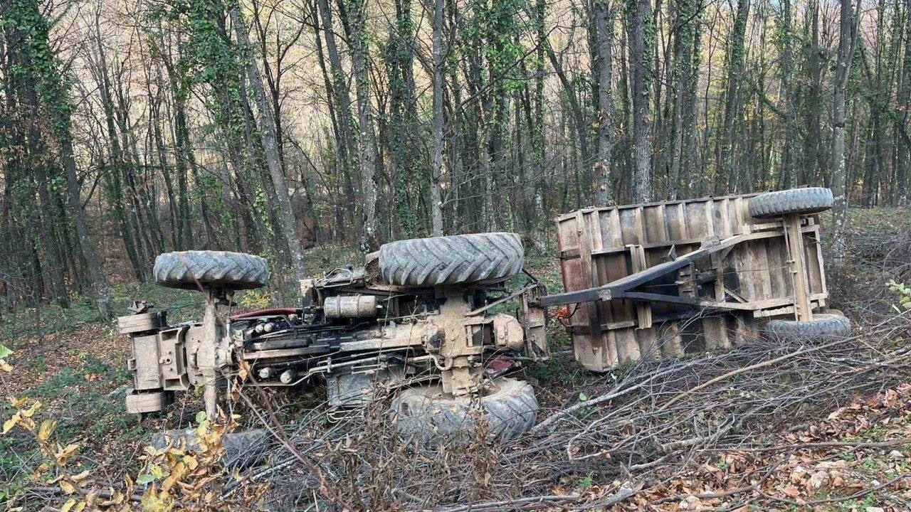 İnegöl'de Traktör Devrildi: İki Yaralı