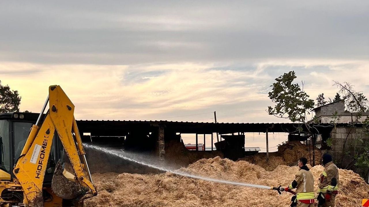 Kahramanmaraş'ta Samanlık Yangını Kontrol Altına Alındı