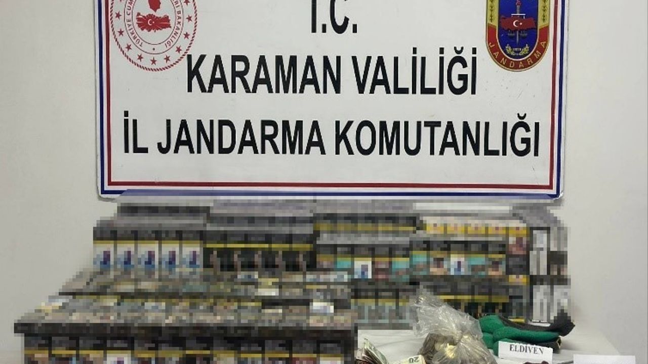 Karaman'da Jandarmadan Büyük Operasyon: 35 Bin 100 Makaron Ele Geçirildi