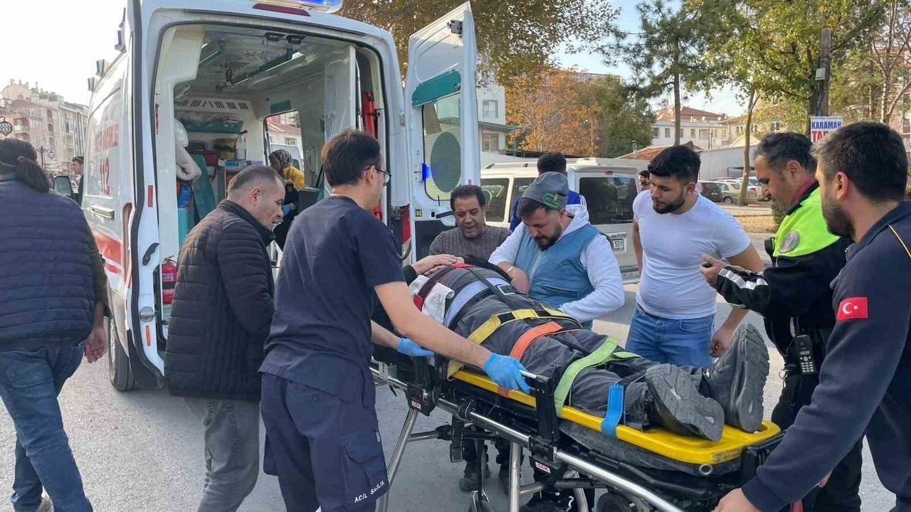 Karaman'da Motosiklet Kazası: Polis Memuru Yaralıyı Yalnız Bırakmadı