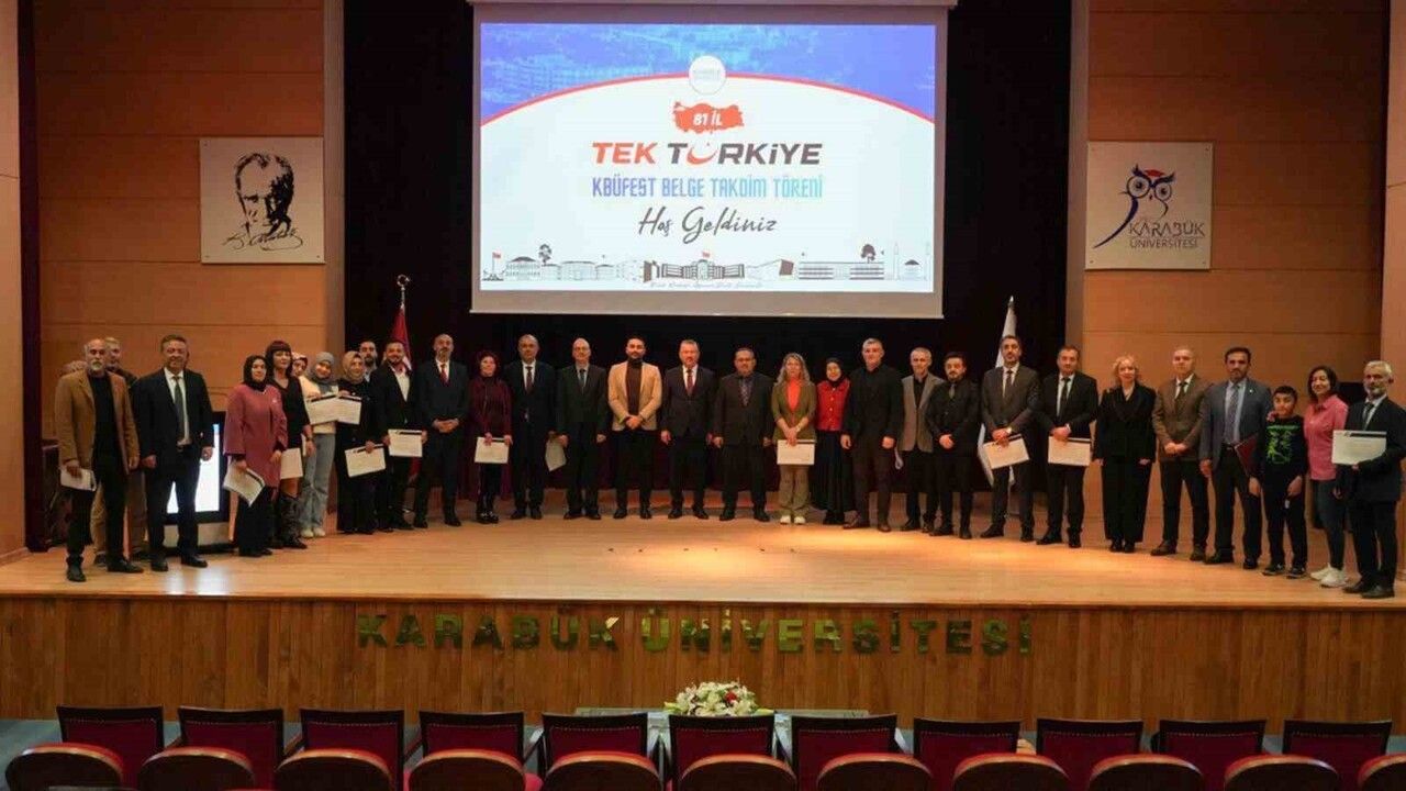 KBÜFEST’e Katkıda Bulunanlara Teşekkür Belgesi