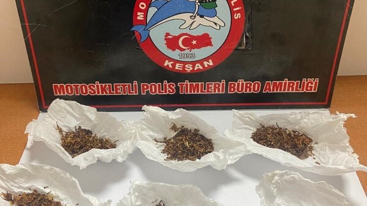 Keşan'da Uyuşturucuya Bulanmış Tütün Ele Geçirildi