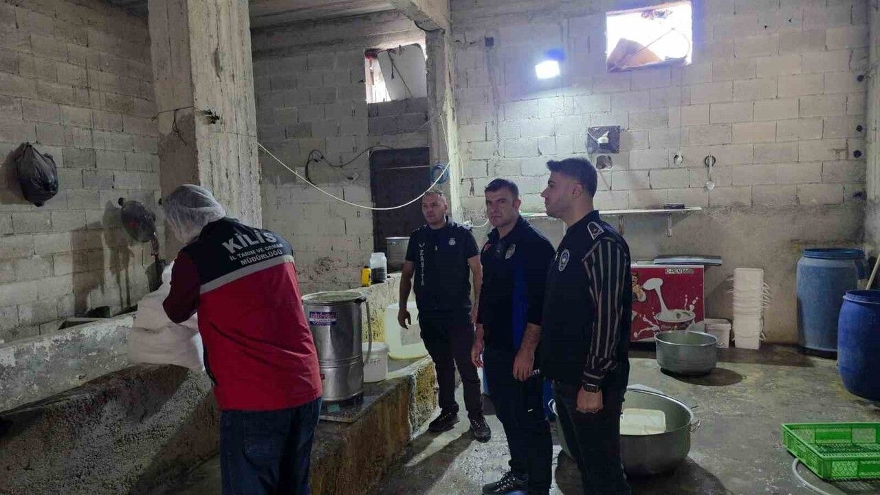 Kilis'te Kaçak Süt Ürünlerine Ceza