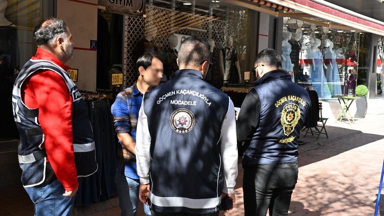 Kırşehir'de Düzensiz Göçmen Operasyonu