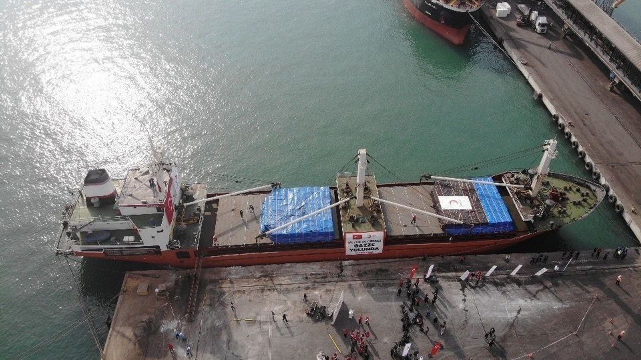 Kızılay’ın 18. İyilik Gemisi Gazze’ye Uğurlandı