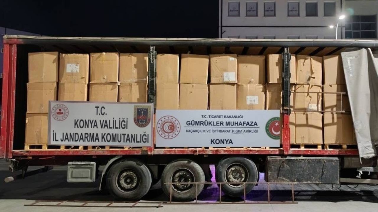 Konya'da 12 Ton Kaçak Tütün Yakalandı