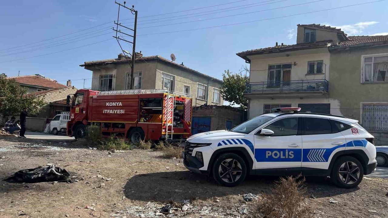 Konya'da Müstakil Evde Yangın Çıktı