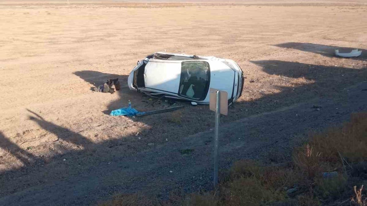 Konya'da Takla Atan Otomobilde 6 Yaralı