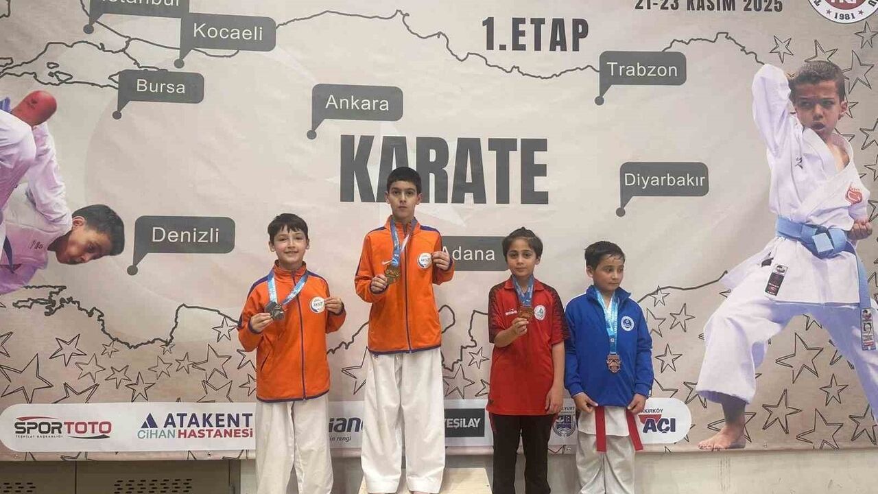 Körfez Gençlerbirliği, Yıldızlar Karate Ligi'nde 13 Madalya Kazandı