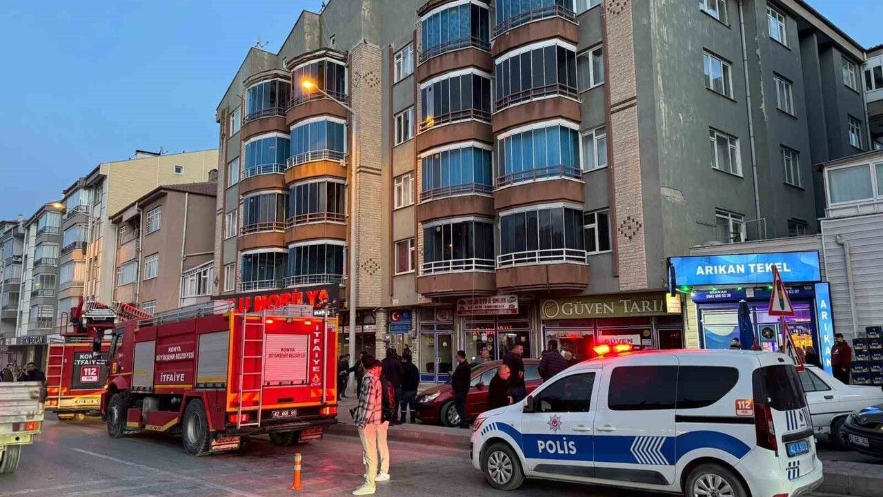 Kulu'da Apartmanda Yangın Paniği Yaşandı