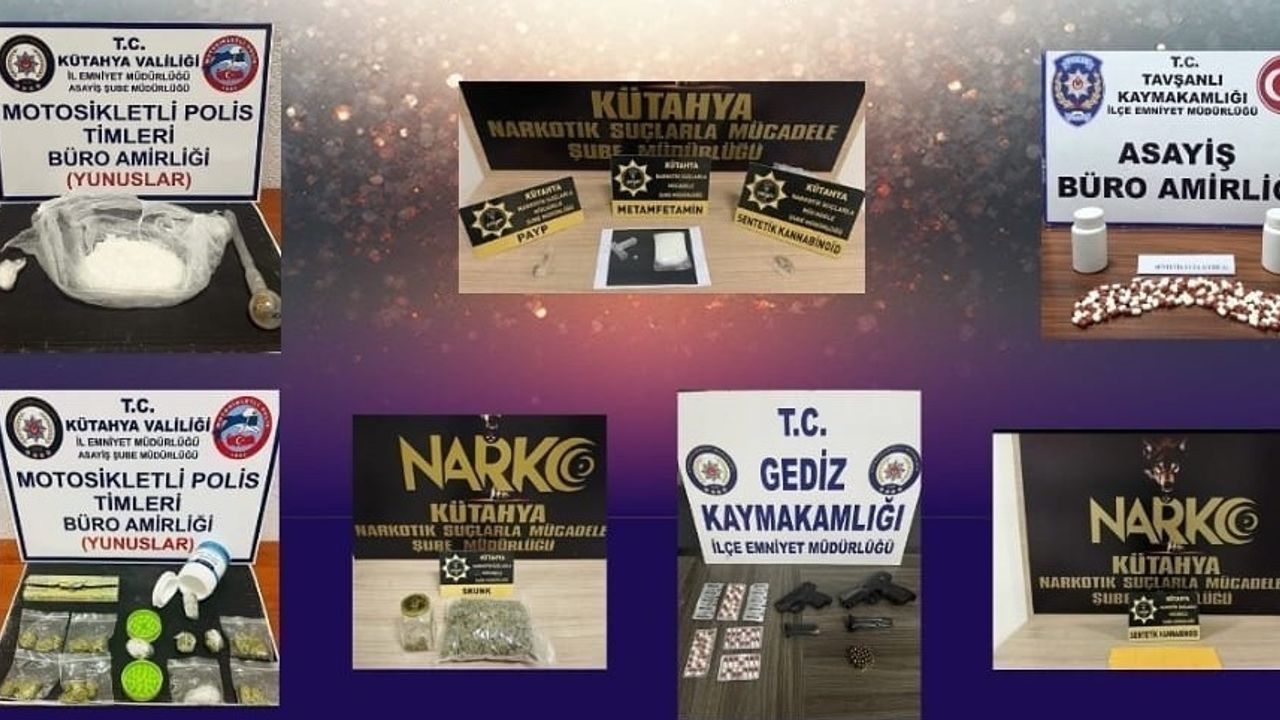 Kütahya Polisi Uyuşturucu İle Mücadelede Kararlılığını Sürdürüyor