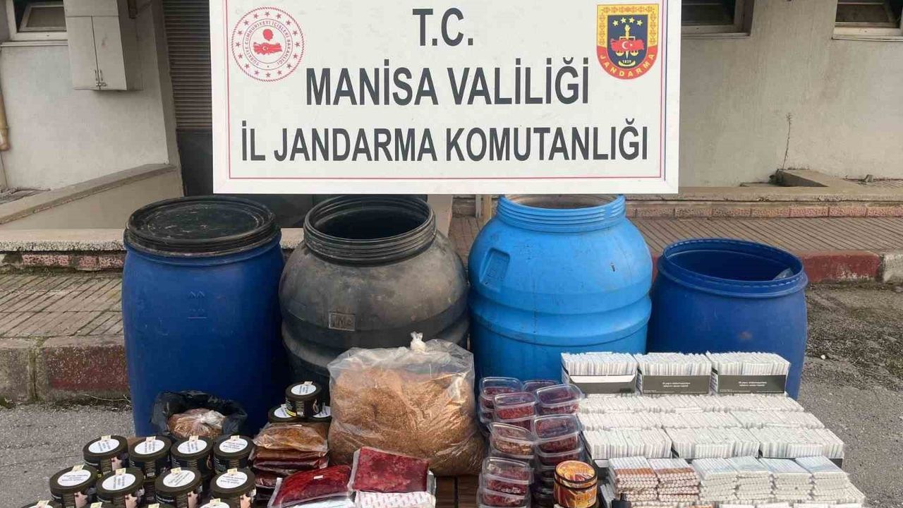 Manisa'da Kaçak İçecek ve Tütün Operasyonu