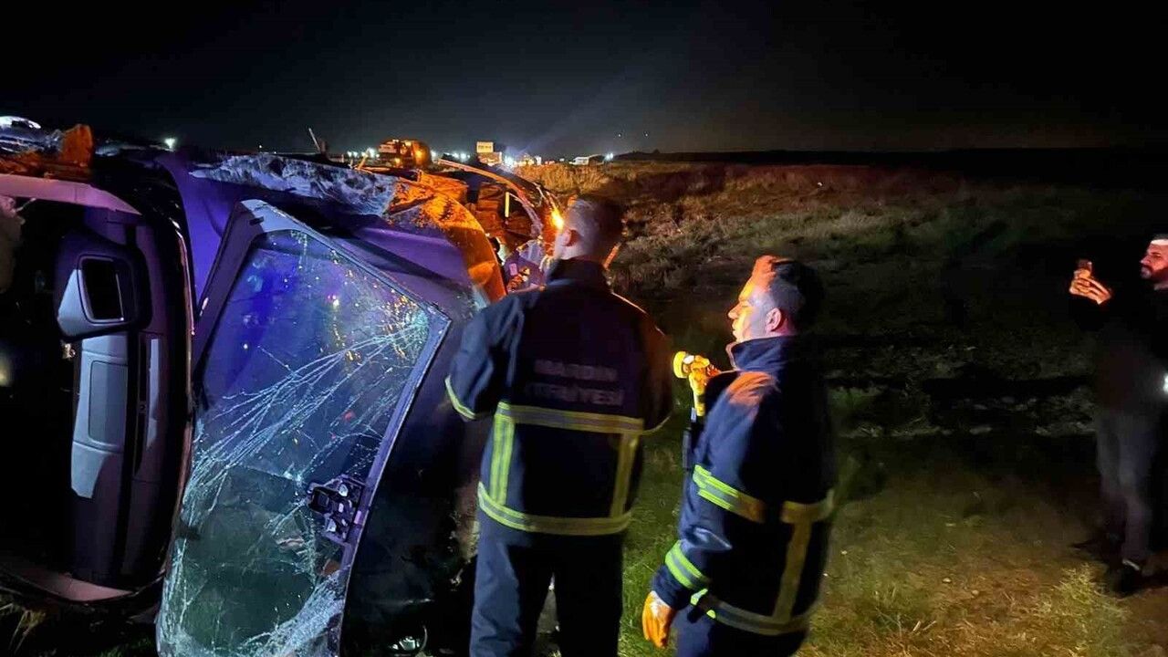 Mardin'de Kontrolden Çıkan Cip Şarampole Devrildi