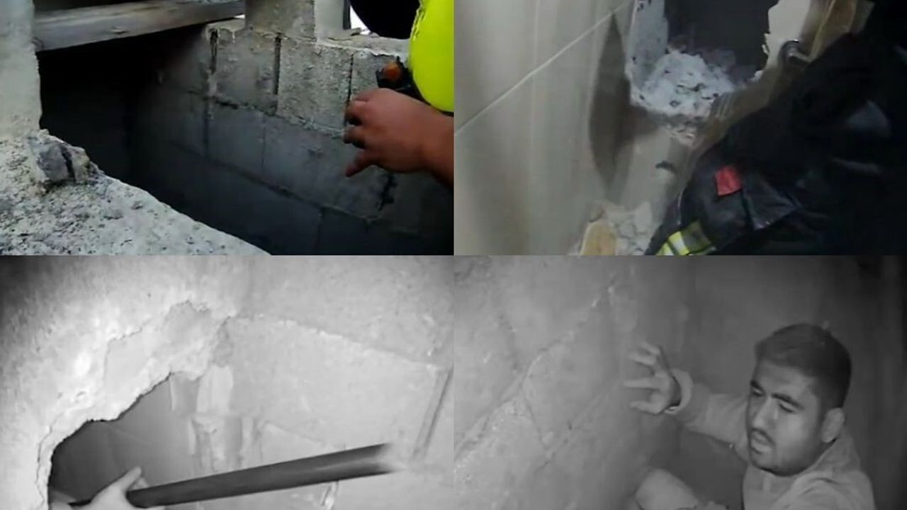 Mersin'de Havalandırma Boşluğunda Zorlu Kurtarma Operasyonu