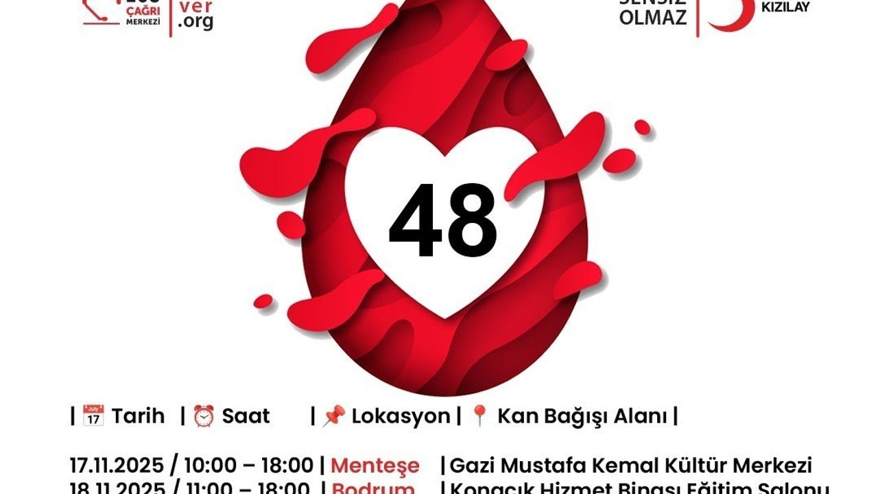 Muğla'da Kızılay İçin Kan Bağışı Kampanyası Başlıyor