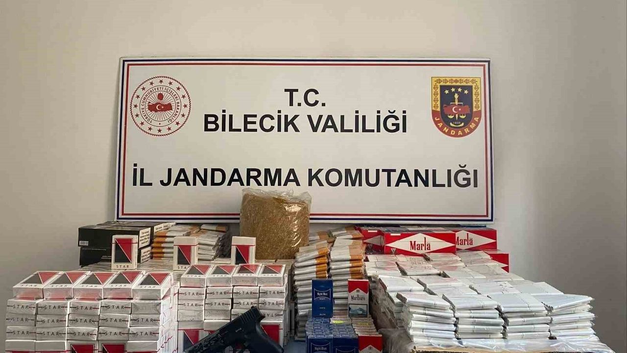 Osmaneli'nde Jandarma Baskını: Kaçak Tütün ve Silah Ele Geçirildi