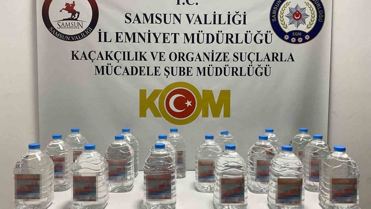 Samsun'da Kaçak Alkol Operasyonu