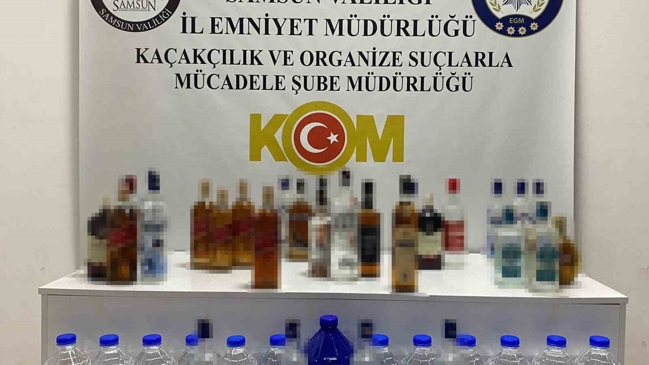 Samsun'da Sahte İçki ve Etil Alkol Operasyonu